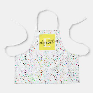 Delantal personalizado con puntos coloridos