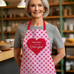 Delantal Personalizado Corazones de Amor Clásico p