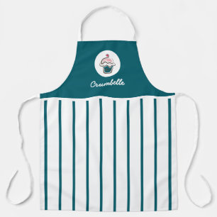 Delantal Personalizado Crisp Strip Cupcake Bakery