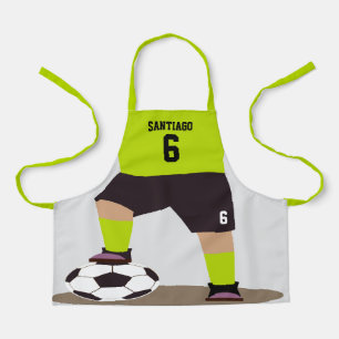 Delantal Personalizado Cuidado Jugador de fútbol Tu Nombre