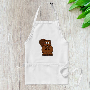 Delantal Personalizado cutáneo castor divertido animal de W