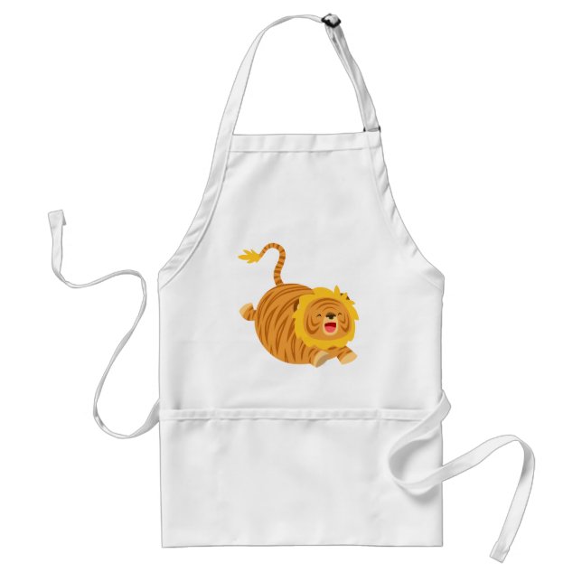 Delantal Personalizado Cute Bouncy Liger Cocinando Apron (Frente)