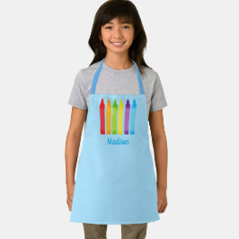 Delantal Personalizado Cute Crayon Niños de la escuela prim