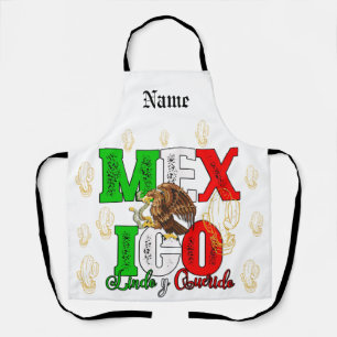 Delantal Personalizado de apellido Emblem de México