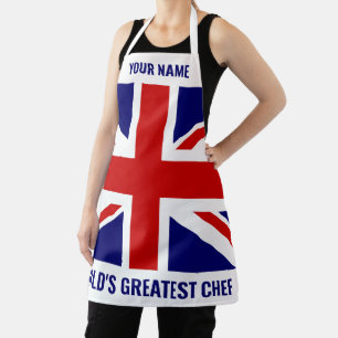 Delantal personalizado de bandera británica Cocina a base d