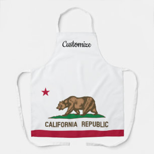 Delantal personalizado de bandera de la República de Calif