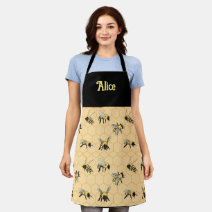 Delantal Personalizado de Bee Honeycomb