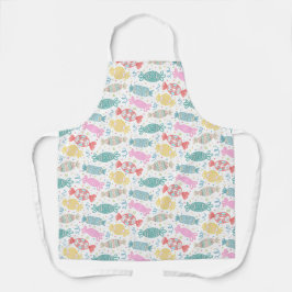 Delantal Personalizado de caramelos festivos multicolores