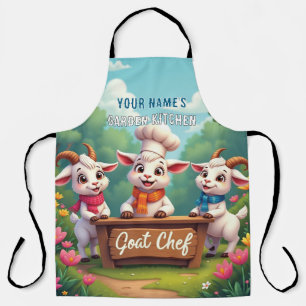 Delantal Personalizado de Chef de Cabra Cute