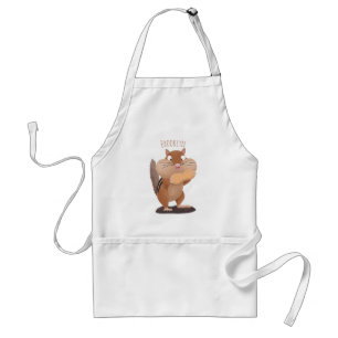 Delantal Personalizado de chipmunk de grandes mejillas grac