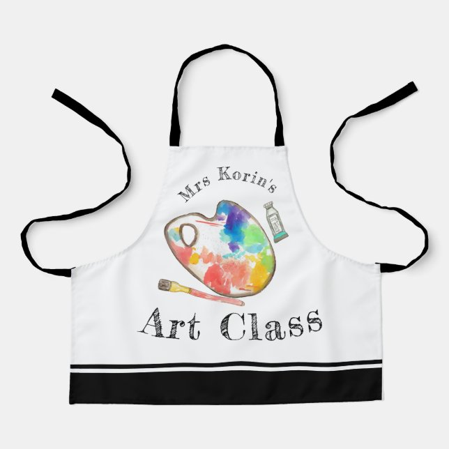 Delantal Personalizado de clase de arte infantil (Anverso)