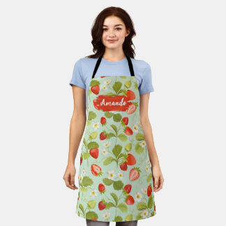 Delantal Personalizado de cocina floral Apron, corazón, bar