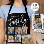 Delantal Personalizado de Collage de fotos del CHEF 19 de F<br><div class="desc">Cree una plataforma de fotos en color personalizado utilizando esta plantilla de collage de fotos fácil de cargar con 19 imágenes en varias formas y tamaños y personalizada con un nombre y FAMILIA CHEF en una tipografía moderna de escritura caligráfica. Elija el texto y los colores de fondo (mostrados en...</div>
