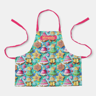 Delantal Personalizado de color de agua dulce Gingerbread C