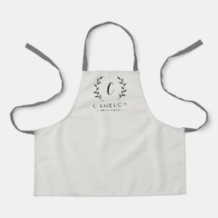 Delantal Personalizado de color inicial Leafy Apron Kid