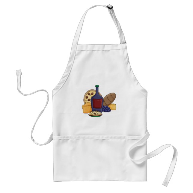 Delantal Personalizado de comida italiana Pasta de pan Ques (Frente)