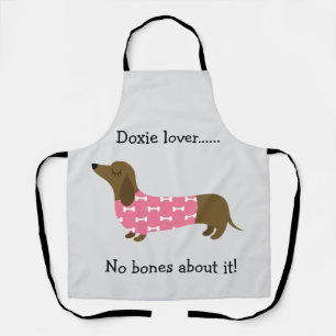 Delantal personalizado de Dachshund rosa