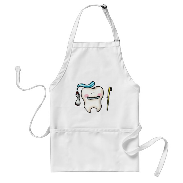 Delantal personalizado de dientes divertidos (Frente)