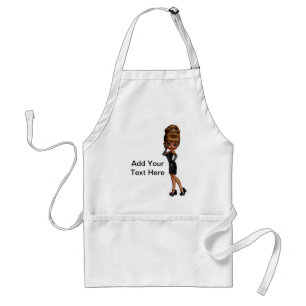 Delantal personalizado de Diva afroamericana