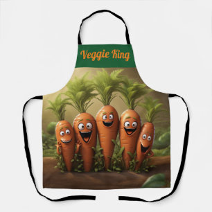 Delantal personalizado de diversión "Veggie King" Chef Apro