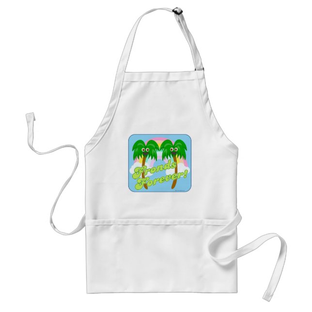 Delantal Personalizado de eslóganes de Fronds Forever Fun B (Frente)