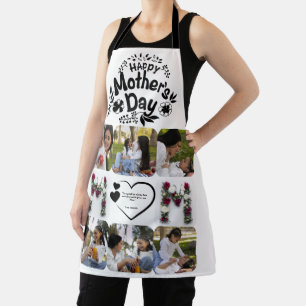 Delantal Personalizado de flores feliz Día de la Madre