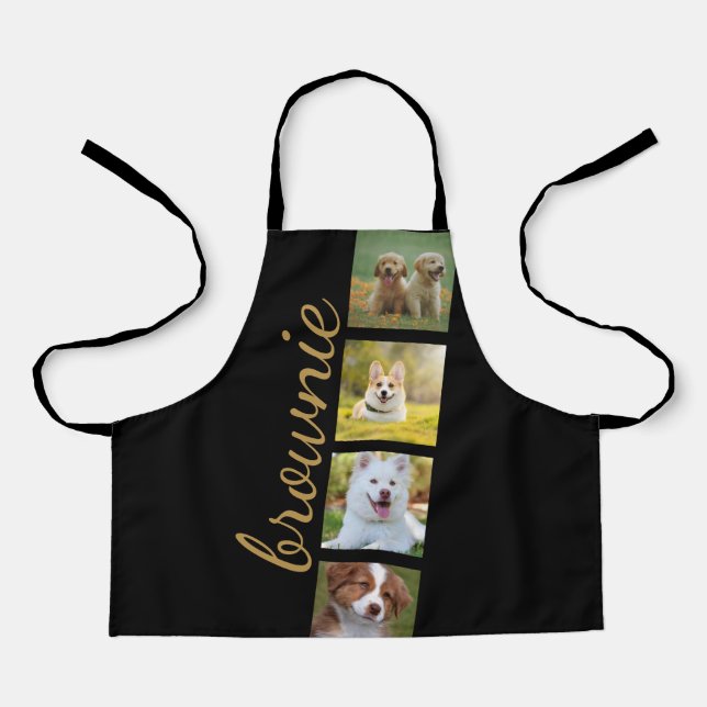 Delantal Personalizado de foto tira de película Apron negro (Anverso)