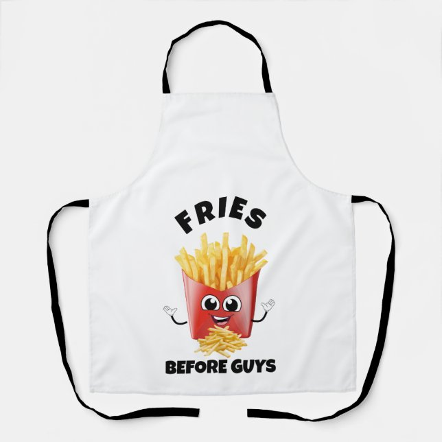 Delantal Personalizado De Fries Franceses Cuidados Hoodie & (Anverso)