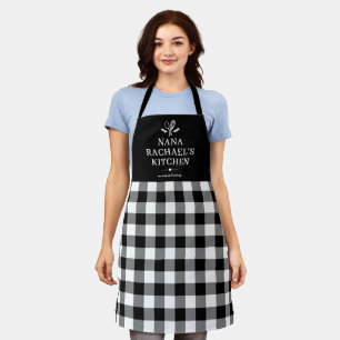 Delantal Personalizado de granja de búfalos negros y blanco