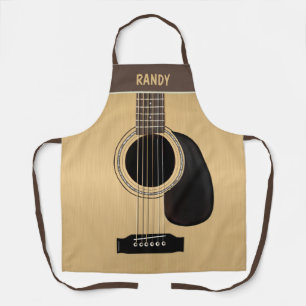 Delantal Personalizado de guitarra acústica