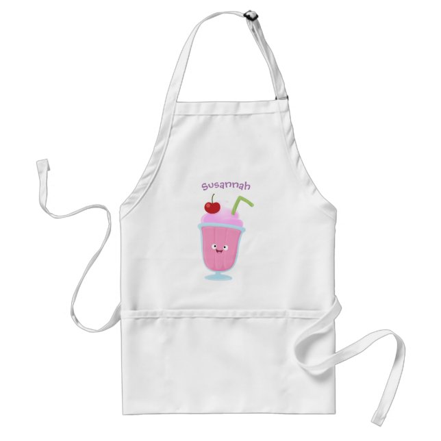 Delantal Personalizado de helados de fresa de fresa (Frente)