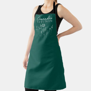 Delantal Personalizado de Hierbas Verde Bosque Mod