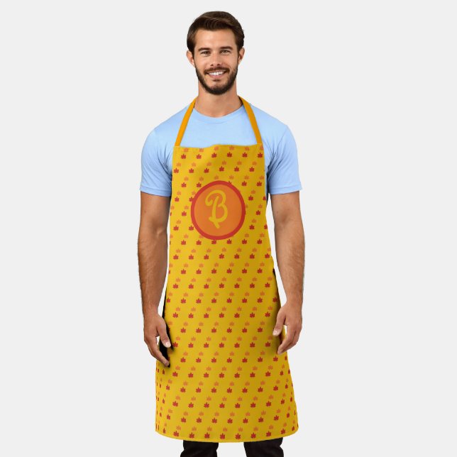 Delantal personalizado de hoja/ Halloween/otoño (Gastado)