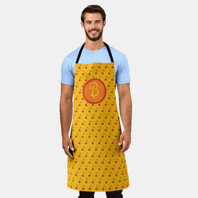 Delantal personalizado de hoja/ Halloween/otoño (Gastado)