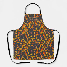Delantal Personalizado de hojas y bayas de otoño