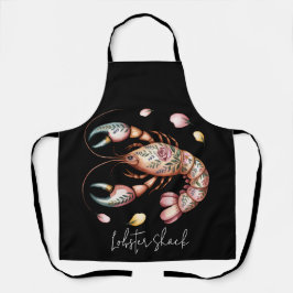 Delantal Personalizado de Ilustracion de Lobster de Arte Fo