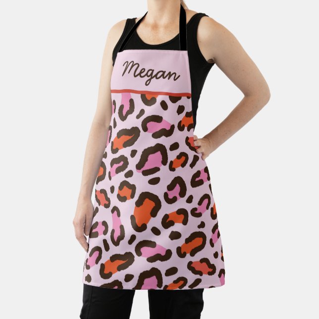 Delantal Personalizado de impresión de animales de leopardo (in situ)