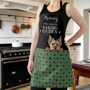 Delantal Personalizado de impresión de paw de perro de York