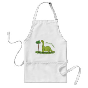 Delantal Personalizado de los dinosaurios de brontosauro ve