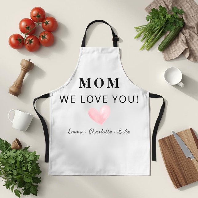 Delantal Personalizado de Mamá Te Amamos de Moda (Subido por el creador)
