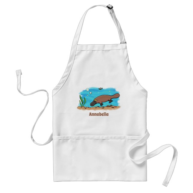 Delantal Personalizado de natación de Platypus Cute (Frente)