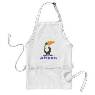 Delantal Personalizado de pájaro exótico, alegre y alegre