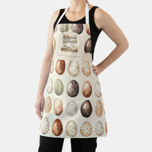 Delantal personalizado de Pascua Crema y Marrón Vi