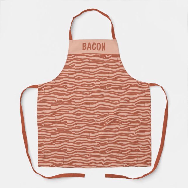 Delantal Personalizado de patrón de Bacon (Anverso)