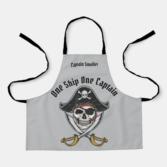 Delantal personalizado de pirata (Anverso)
