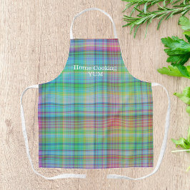 Delantal Personalizado de placas de cocina rosa verde rosad