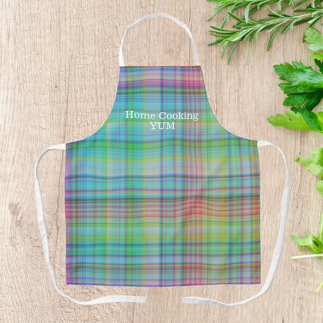 Delantal Personalizado de placas de cocina rosa verde rosad (Subido por el creador)