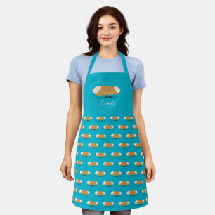 Delantal Personalizado de postre azul Cannoli Sonriente