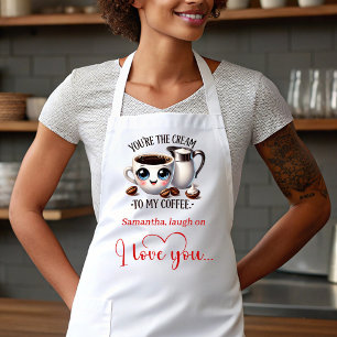 Delantal personalizado de San Valentín con comida 