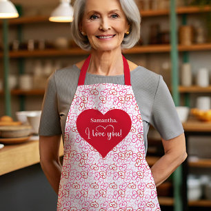 Delantal personalizado de San Valentín para cocina